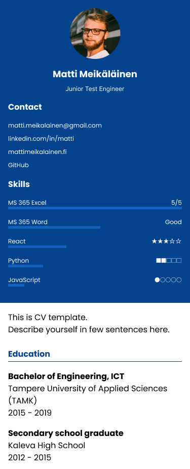 CV Template m1